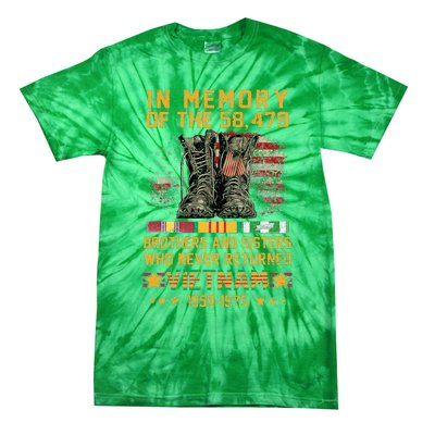 In Memory Of The 58479 Brothers And Sisters Vietnam Tie-Dye T-Shirt