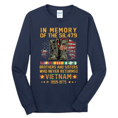 In Memory Of The 58479 Brothers And Sisters Vietnam Tall Long Sleeve T-Shirt