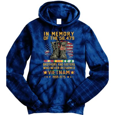 In Memory Of The 58479 Brothers And Sisters Vietnam Tie Dye Hoodie