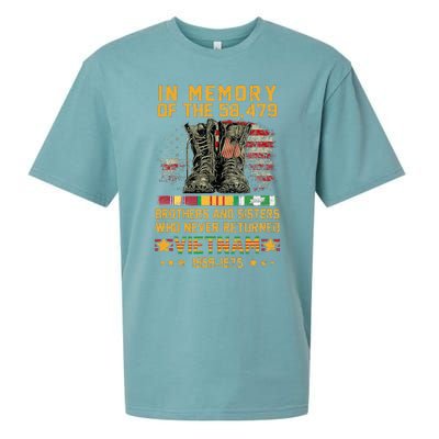 In Memory Of The 58479 Brothers And Sisters Vietnam Sueded Cloud Jersey T-Shirt