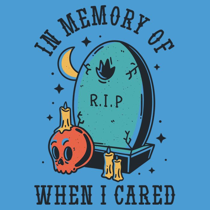 In Memory Of When I Cared Funny RIP Tie Dye Hoodie