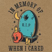 In Memory Of When I Cared Funny RIP Cotton Canvas Backpack