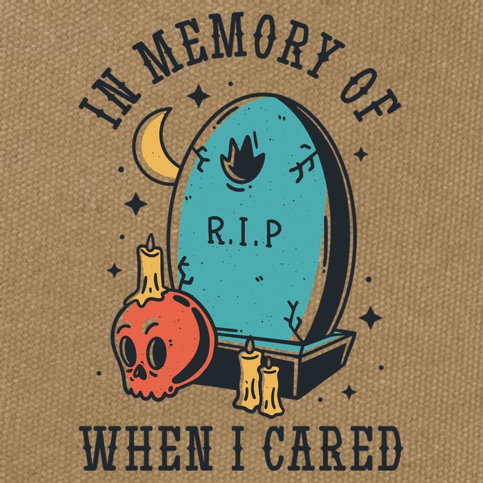 In Memory Of When I Cared Funny RIP Cotton Canvas Backpack
