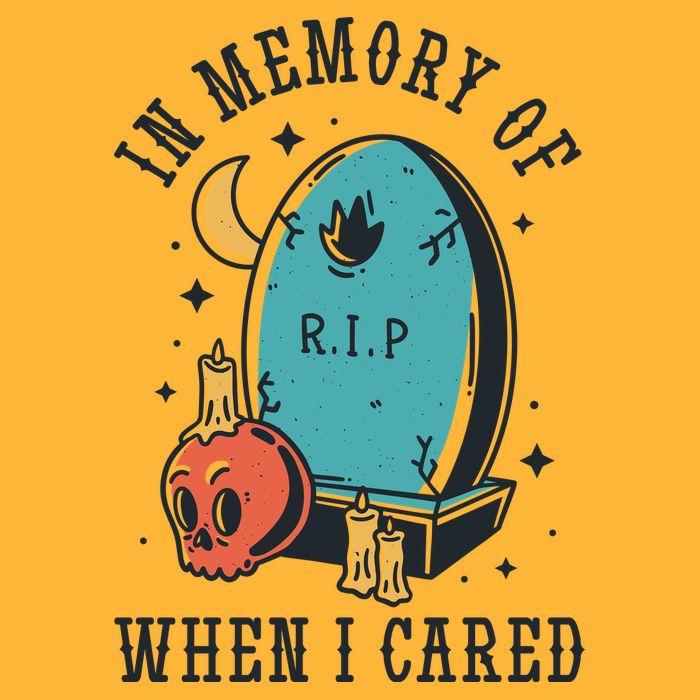In Memory Of When I Cared Funny RIP Pom Pom 12in Knit Beanie