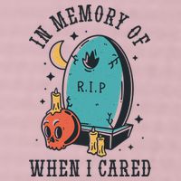 In Memory Of When I Cared Funny RIP 25L Jumbo Tote