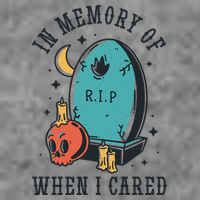 In Memory Of When I Cared Funny RIP Toddler Hoodie