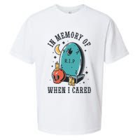 In Memory Of When I Cared Funny RIP Sueded Cloud Jersey T-Shirt