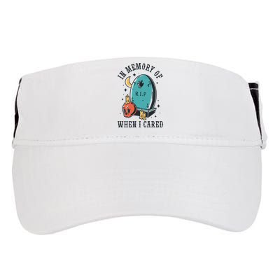 In Memory Of When I Cared Funny RIP Adult Drive Performance Visor