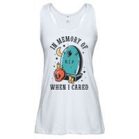 In Memory Of When I Cared Funny RIP Ladies Essential Flowy Tank