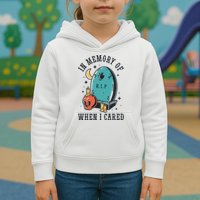 In Memory Of When I Cared Funny RIP Kids Hoodie