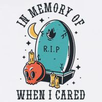 In Memory Of When I Cared Funny RIP Wool Snapback Cap