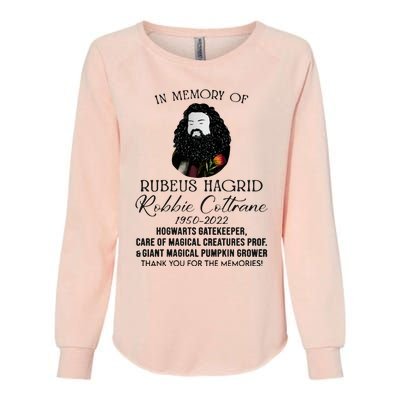 In Memory Of Robbie Coltrane Hagrid Thank You For The Memories Womens California Wash Sweatshirt