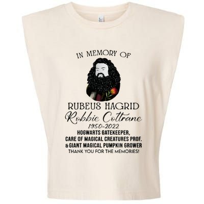 In Memory Of Robbie Coltrane Hagrid Thank You For The Memories Garment-Dyed Women's Muscle Tee