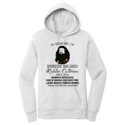 In Memory Of Robbie Coltrane Hagrid Thank You For The Memories Women's Pullover Hoodie