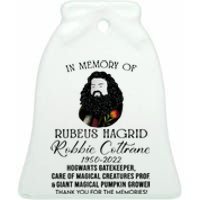 In Memory Of Robbie Coltrane Hagrid Thank You For The Memories Ceramic Bell Ornament