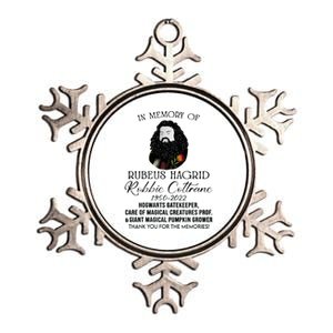 In Memory Of Robbie Coltrane Hagrid Thank You For The Memories Metallic Star Ornament