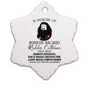 In Memory Of Robbie Coltrane Hagrid Thank You For The Memories Ceramic Star Ornament