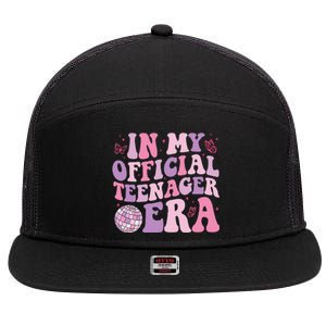 In My Official Nager Era 13th Birthday Version Girls 7 Panel Mesh Trucker Snapback Hat