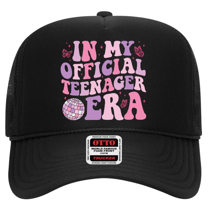 In My Official Nager Era 13th Birthday Version Girls High Crown Mesh Back Trucker Hat