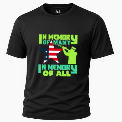 In Memory Of Many In Memory Of All Memorial Day Gift American Flag Performance Shirt