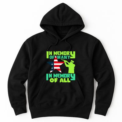 In Memory Of Many In Memory Of All Memorial Day Gift American Flag Hoodie