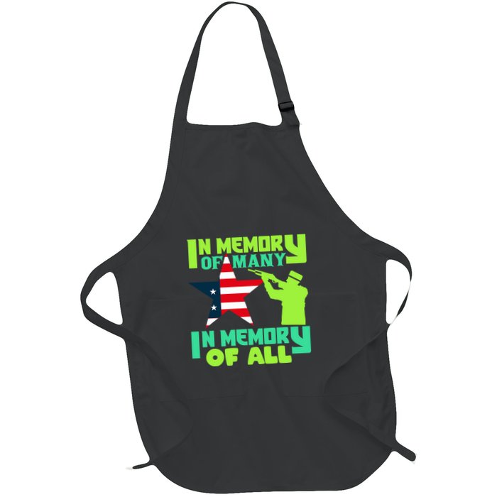 In Memory Of Many In Memory Of All Memorial Day Gift American Flag Apron