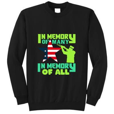 In Memory Of Many In Memory Of All Memorial Day Gift American Flag Sweatshirt