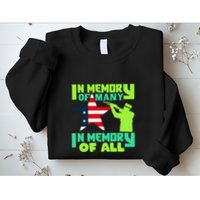In Memory Of Many In Memory Of All Memorial Day Gift American Flag Sweatshirt