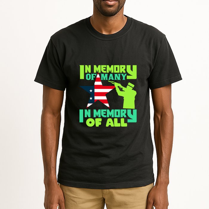 In Memory Of Many In Memory Of All Memorial Day Gift American Flag Tall T-Shirt