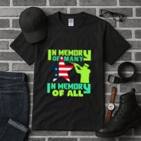 In Memory Of Many In Memory Of All Memorial Day Gift American Flag Tall T-Shirt