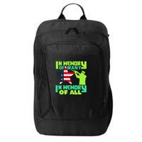 In Memory Of Many In Memory Of All Memorial Day Gift American Flag City Backpack