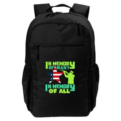 In Memory Of Many In Memory Of All Memorial Day Gift American Flag Backpack