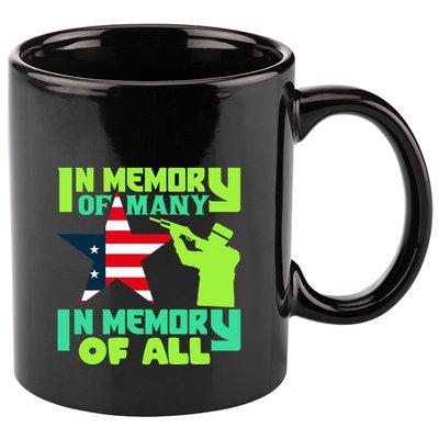 In Memory Of Many In Memory Of All Memorial Day Gift American Flag 11oz C Handle Ceramic Mug