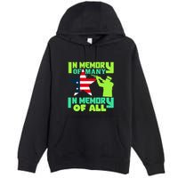 In Memory Of Many In Memory Of All Memorial Day Gift American Flag Premium Pullover Hoodie