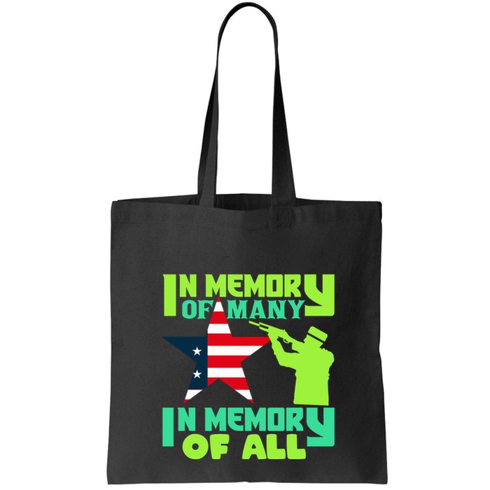 In Memory Of Many In Memory Of All Memorial Day Gift American Flag Bag