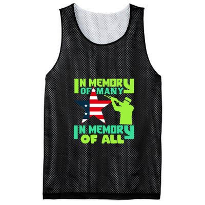 In Memory Of Many In Memory Of All Memorial Day Gift American Flag Mesh Reversible Basketball Jersey Tank