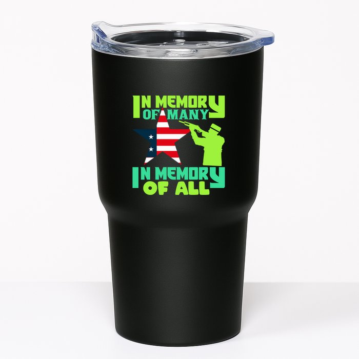 In Memory Of Many In Memory Of All Memorial Day Gift American Flag Tumbler