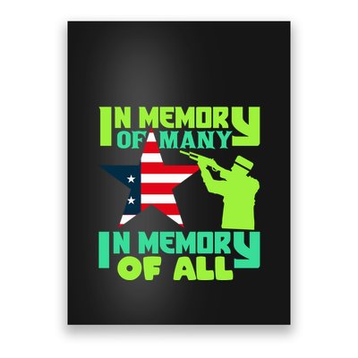 In Memory Of Many In Memory Of All Memorial Day Gift American Flag Poster