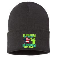 In Memory Of Many In Memory Of All Memorial Day Gift American Flag Sustainable Knit Beanie