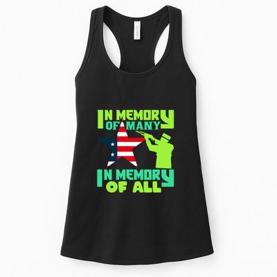 In Memory Of Many In Memory Of All Memorial Day Gift American Flag Womens Tank Top