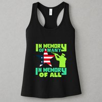 In Memory Of Many In Memory Of All Memorial Day Gift American Flag Womens Tank Top