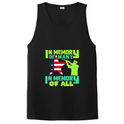 In Memory Of Many In Memory Of All Memorial Day Gift American Flag PosiCharge Competitor Tank