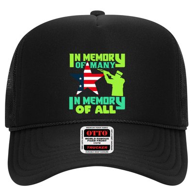 In Memory Of Many In Memory Of All Memorial Day Gift American Flag Trucker Hat
