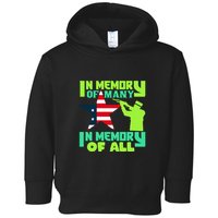 In Memory Of Many In Memory Of All Memorial Day Gift American Flag Toddler Hoodie