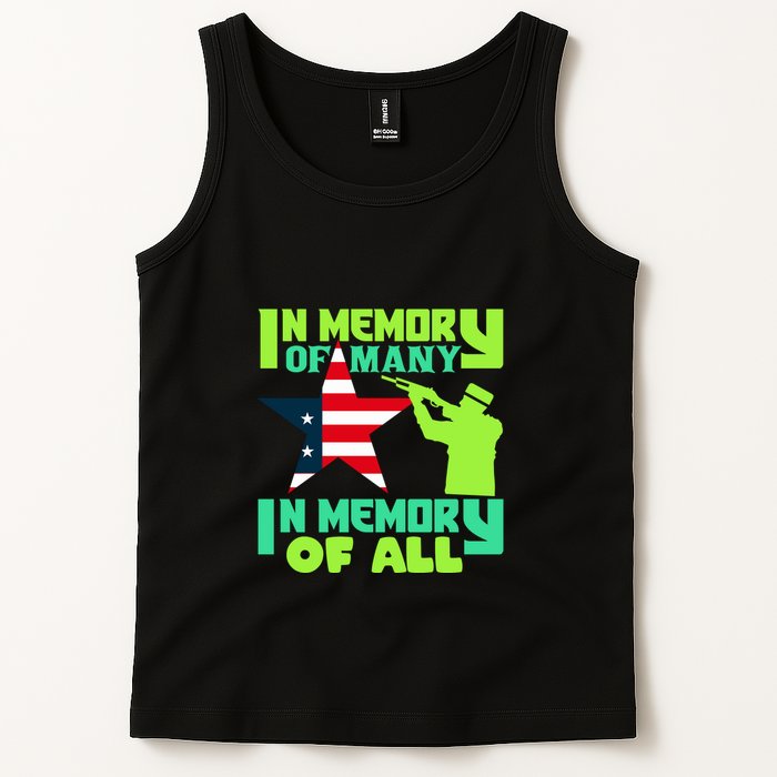 In Memory Of Many In Memory Of All Memorial Day Gift American Flag Tank Top