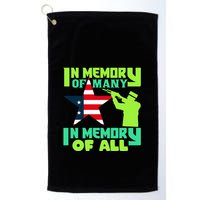In Memory Of Many In Memory Of All Memorial Day Gift American Flag Golf Towel