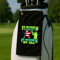 In Memory Of Many In Memory Of All Memorial Day Gift American Flag Golf Towel