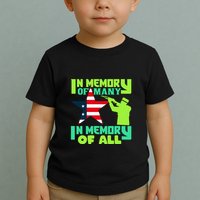 In Memory Of Many In Memory Of All Memorial Day Gift American Flag Toddler T-Shirt