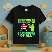 In Memory Of Many In Memory Of All Memorial Day Gift American Flag Toddler T-Shirt