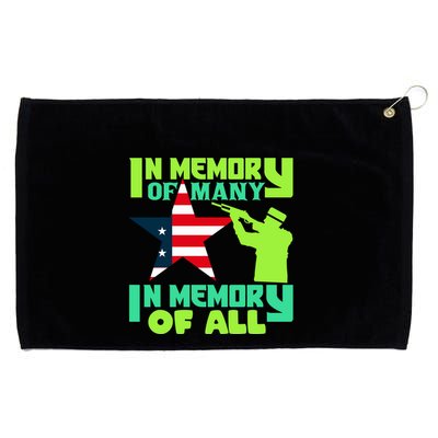In Memory Of Many In Memory Of All Memorial Day Gift American Flag Grommeted Golf Towel